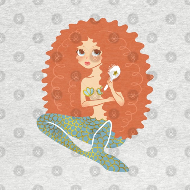 Curly Mermaid by Wlaurence